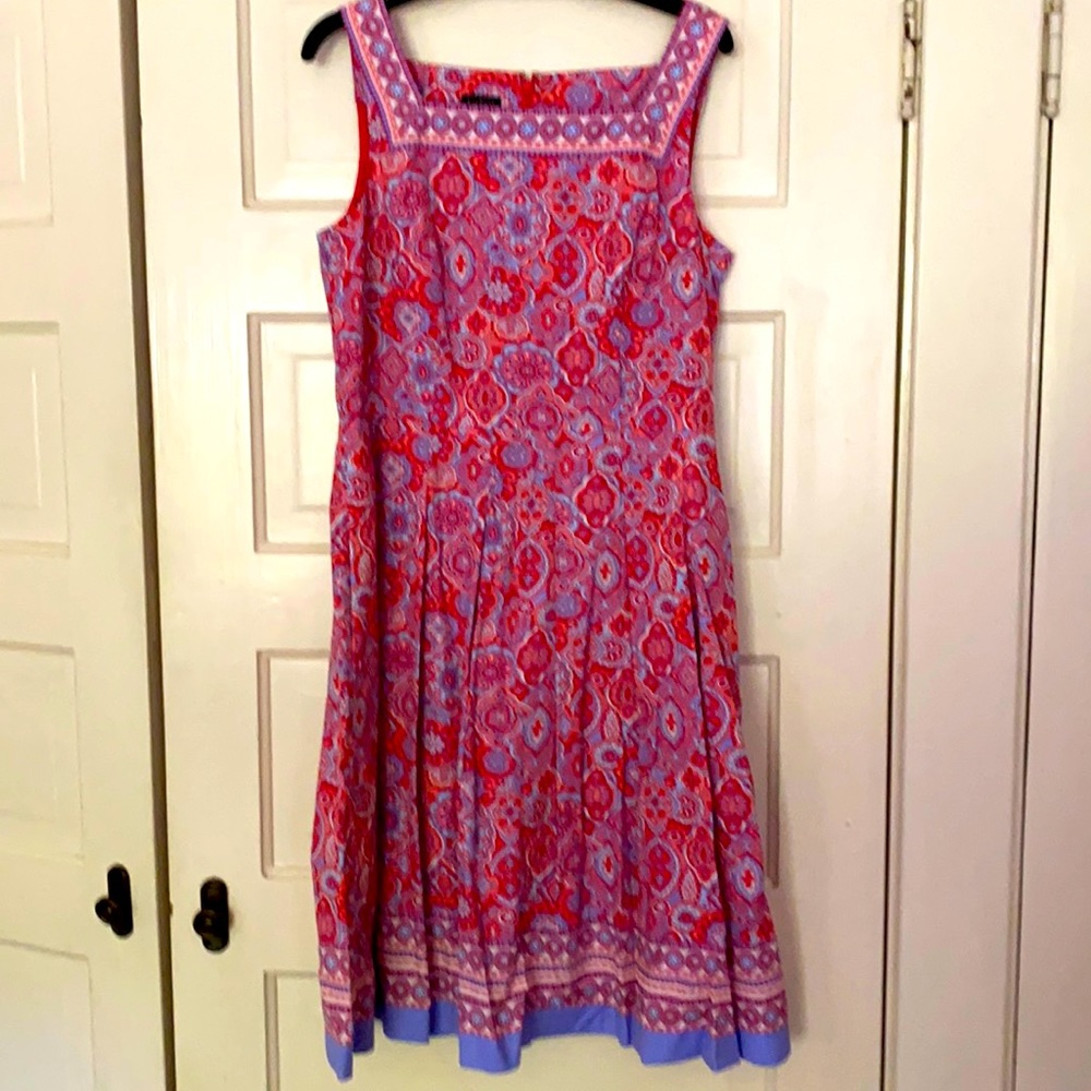 Talbots Fit and Flare Floral Dress size 10
